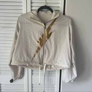 925fit Strike A Pose Lightning Bolt Graphic-Print Jacket White